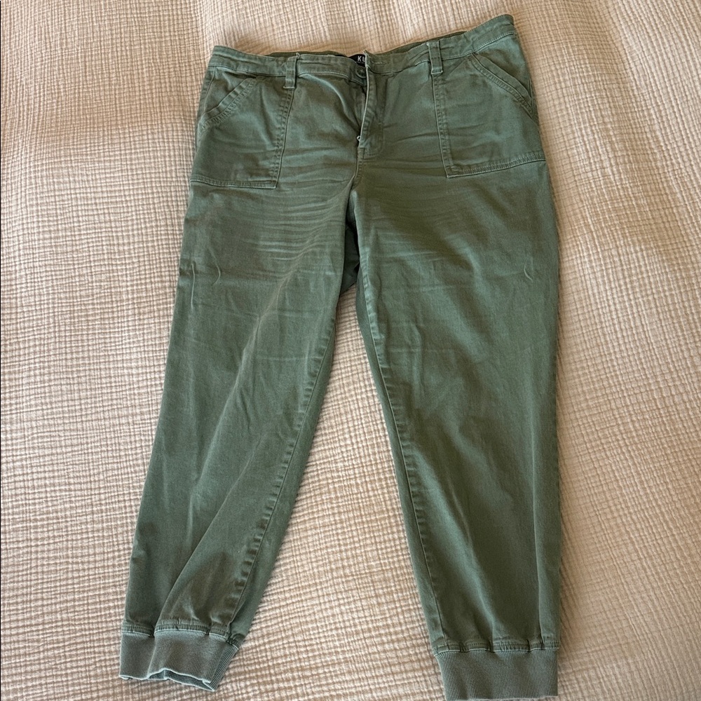 Kut from the Kloth Olive Green Boyfriend Jeans